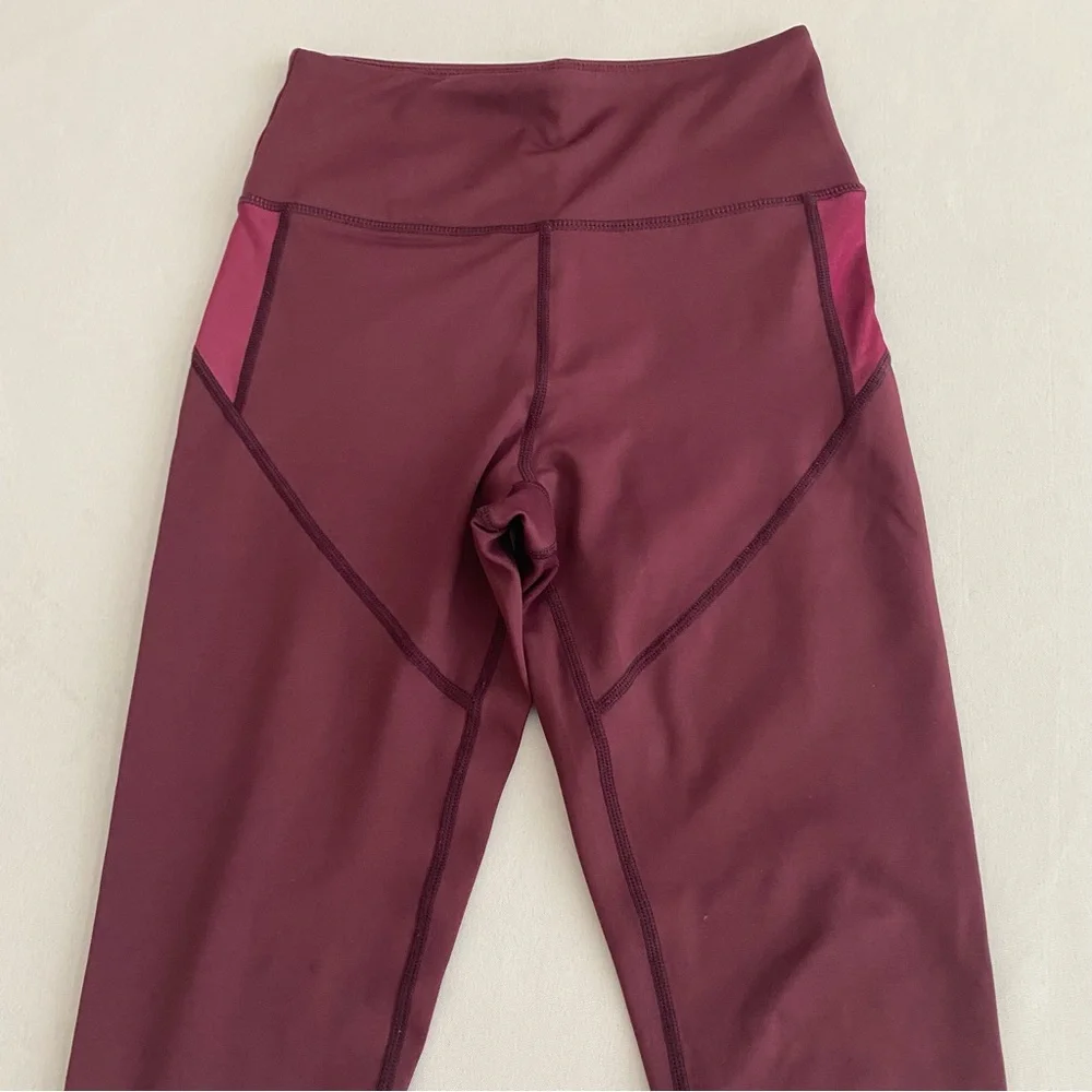 XXIV Active Womens Tempo Leggings XS 7/8 High Waisted Mesh Panels Gym Activewear